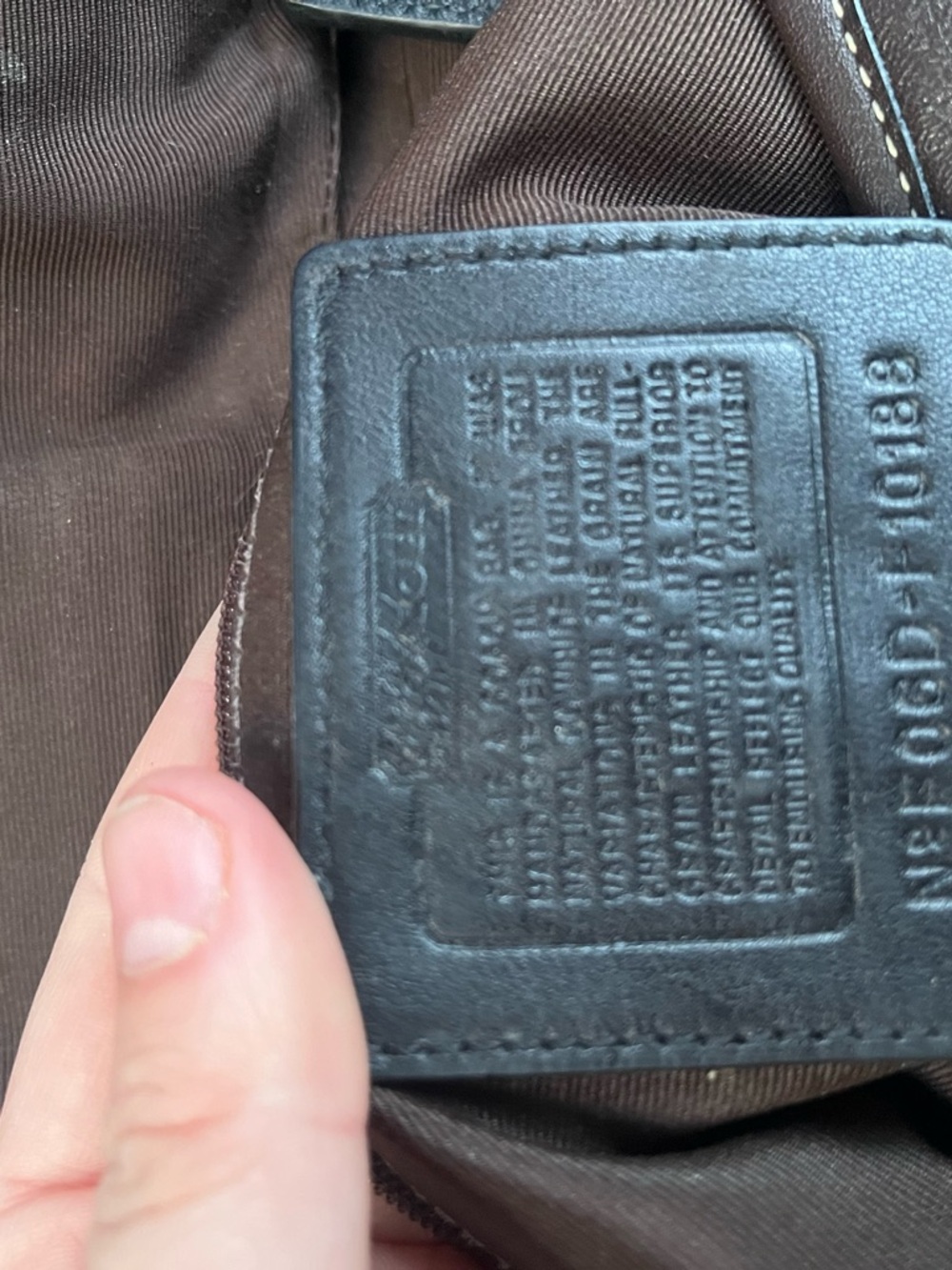 Coach Brown Leather Shoulder Bag with Silver Buckle - Picture 7 of 8